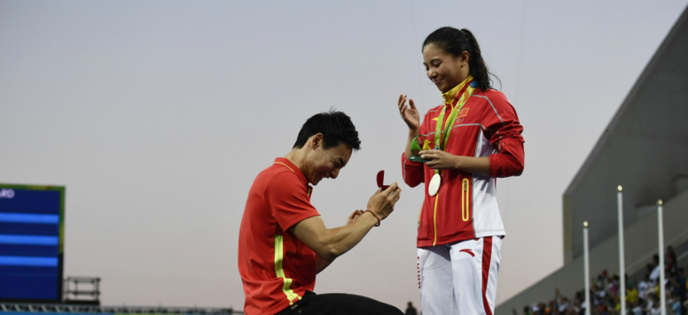 Trois demandes en mariage ont eu lieu pendant les épreuves des Jeux olympiques de Rio. Trois demandes en mariage ont eu lieu pendant les épreuves des Jeux olympiques de Rio.