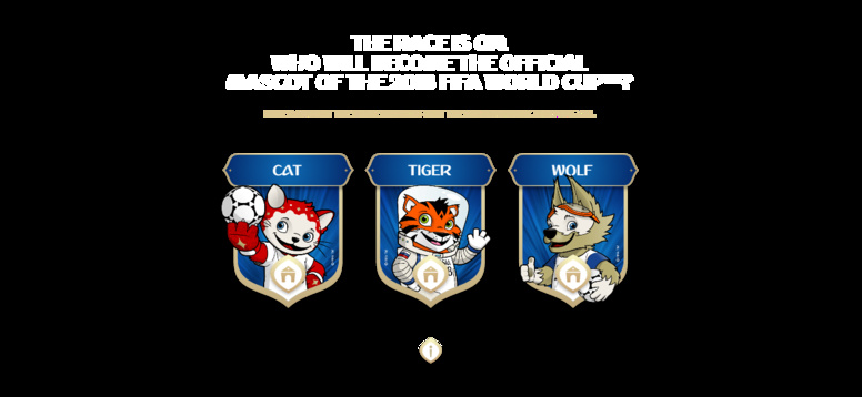 Mondial Russie 2018: 3 candidats pour la mascotte