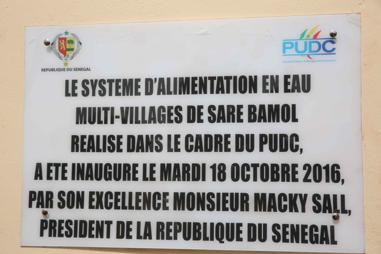 Inauguration du Forage multi-villages de sarré Bamol - Lancement officiel des travaux d'électrification rurale Dialacor - Visite piste Koungheul Maka Gouye (réalisation PUDC)