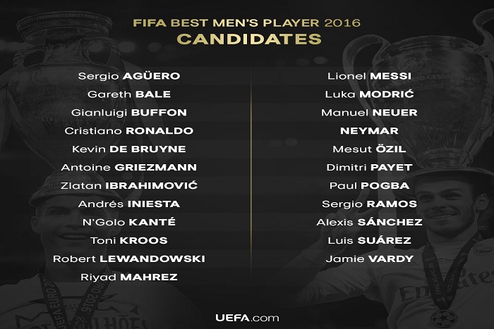 Footballeur de l’année : La FIFA devoile sa liste de 23 nominés