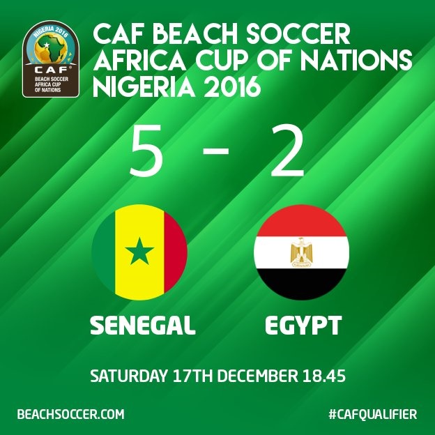 1/ 2 CAN Beach soccer Egypte 2 - 5 Sénégal: en finale, les "Lions" décrochent leur ticket pour Bahamas 2017