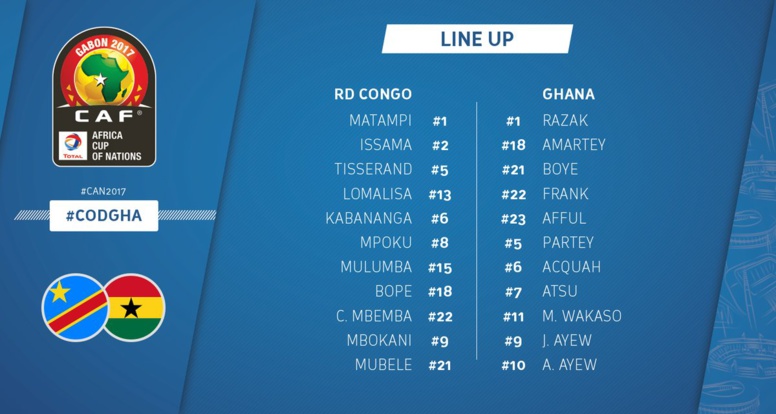 CAN 2017/ 2e journée des Quarts de finale : DIRECT- RD Congo face au Ghana CAN 2017/ 2e journée des Quarts de finale : DIRECT- RD Congo face au Ghana