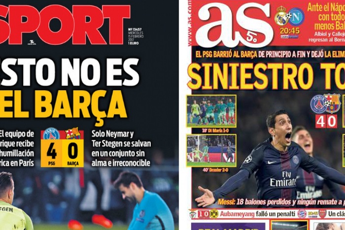 PSG-Barcelone (4-0) : la presse espagnole crie à l'«humiliation» et accuse Enrique