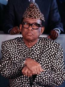 Mobutu, ancien président du Zaïre devenu RDC