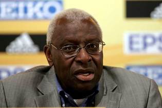 Lamine Diack, président de la Fédération internationale des associations d’athlétisme (IAAF)