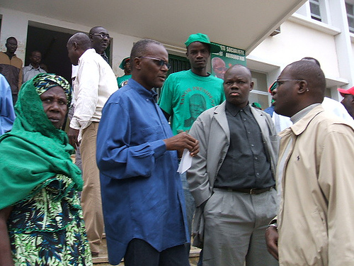 Le Secrétaire Général du Parti socialiste, Ousmane Tanor Dieng appelant au combat
