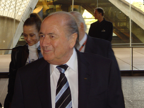 Sepp blatter , President Fifa  . Copyright Flickr : ANSIANFC