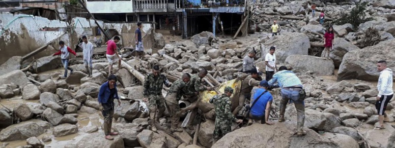 Colombie : au moins 92 morts et 200 disparus dans une coulée de boue