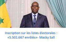 Inscription sur les listes électorales : «5.501.667 enrôlés», (président) Inscription sur les listes électorales : «5.501.667 enrôlés», (président)