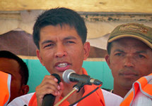 Le maire de la capitale malgache Andry Rajoelina, le 31 janvier 2009. ( Photo : Reuters )