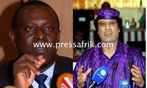 Cheikh Tidiane Kadio(Sénégal) et Mouammar Kadhafi (Libye)