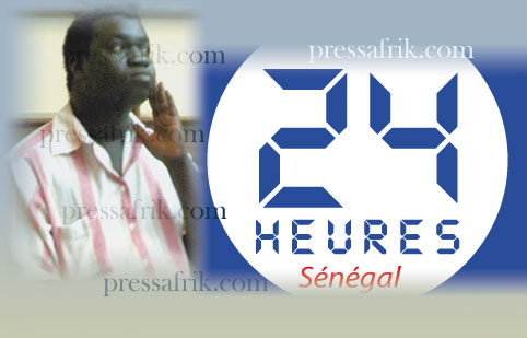 Le directeur de publication de 24H Chrono, El Malick Seck et son titre (photo montage)