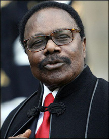 Le président de la République du Gabon, Omar Bongo