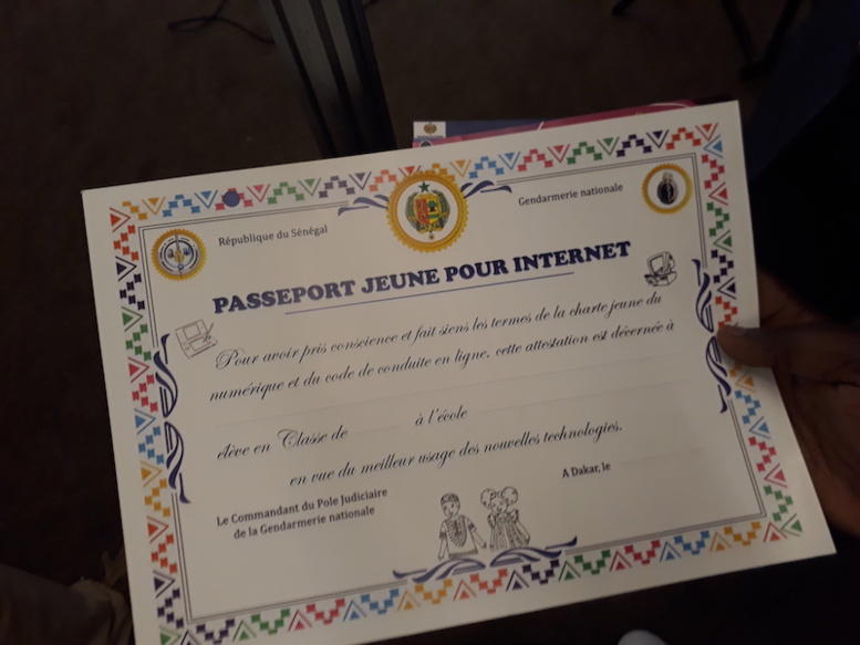 Lutte contre la cybercriminalité: la gendarmerie lance le projet Passport Jeune pour Internet