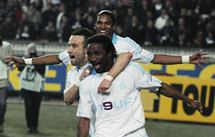 Bakary Koné, auteur de l'un des trois buts marseillais de la rencontre, a laissé éclater sa joie à la fin du match. (Photo: Reuters)
