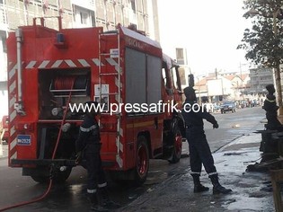 la 11e compagnie de la caserne Malick Sy qui a éteint le feu
