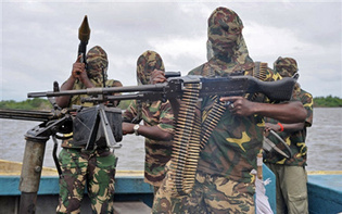 Le Mend (The Movement for the Emancipation of the Niger Delta) principal groupe armé du sud pétrolifère du pays a déclaré une «guerre totale» dans la région. (Photo: AFP)