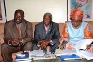 Imam Mbaye Niang du MRDS, Ousmane Sow Huchard, Me Ndèye Fatou Touré (Photo: Nettali)
