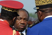 Le ministre gabonais de la Défense Ali Ben Bongo aux obsèques de son père à Libreville, le 16 juin 2009. (Photo : AFP)