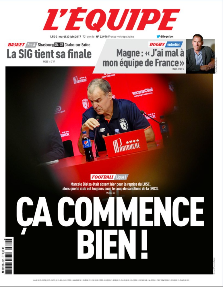 Twitter et la Une polémique de L'Equipe sur Bielsa : Pierre Ménès charge le nouveau coach du Losc et se fait insulter par les... Twitter et la Une polémique de L'Equipe sur Bielsa : Pierre Ménès charge le nouveau coach du Losc et se fait insulter par les...