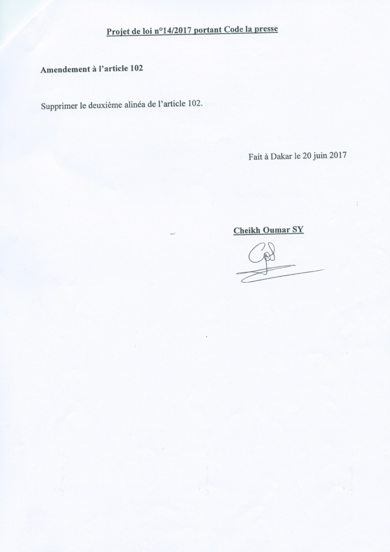 Code de la presse et les amendements: l'intégralité du texte Sénégalais Code de la presse et les amendements: l'intégralité du texte Sénégalais