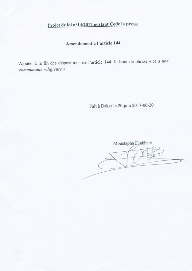 Code de la presse et les amendements: l'intégralité du texte Sénégalais Code de la presse et les amendements: l'intégralité du texte Sénégalais