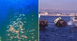 Immersion des épaves pour créer des récifs artificiels (Photo: futura-sciences.com)