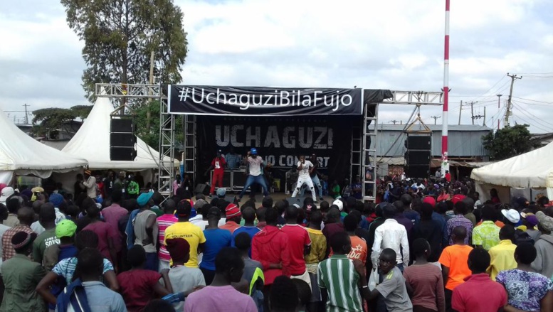 Elections au Kenya: un concert pour la paix à Kibera, bidonville de Nairobi Elections au Kenya: un concert pour la paix à Kibera, bidonville de Nairobi