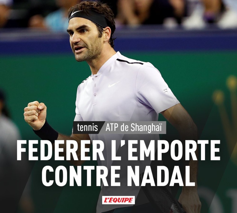 Masters 1000 de Shangai : Federer passe sur Nadal et remporte son 94e titre Masters 1000 de Shangai : Federer passe sur Nadal et remporte son 94e titre