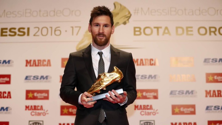Messi remporte le soulier d'or européen 2016-2017 Messi remporte le soulier d'or européen 2016-2017