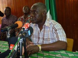 Alphonse Djédjé Mady, président du directoire du RHDP.