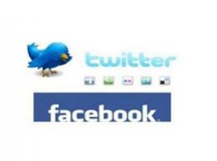 Logos de Twitter et de Facebook
