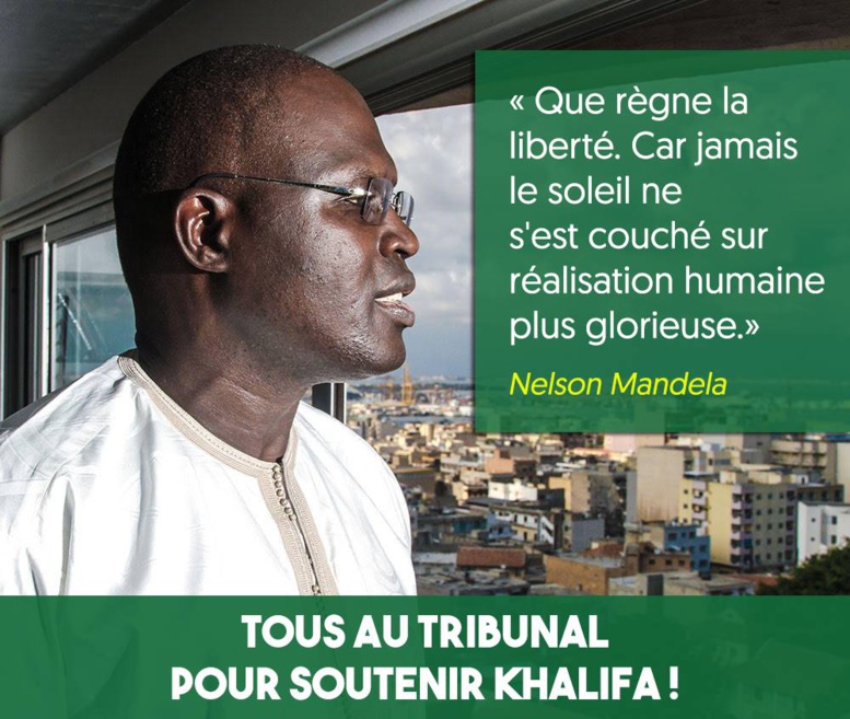 Khalifa Sall appelle tous ses partisans à venir en masse au tribunal ce lundi pour...