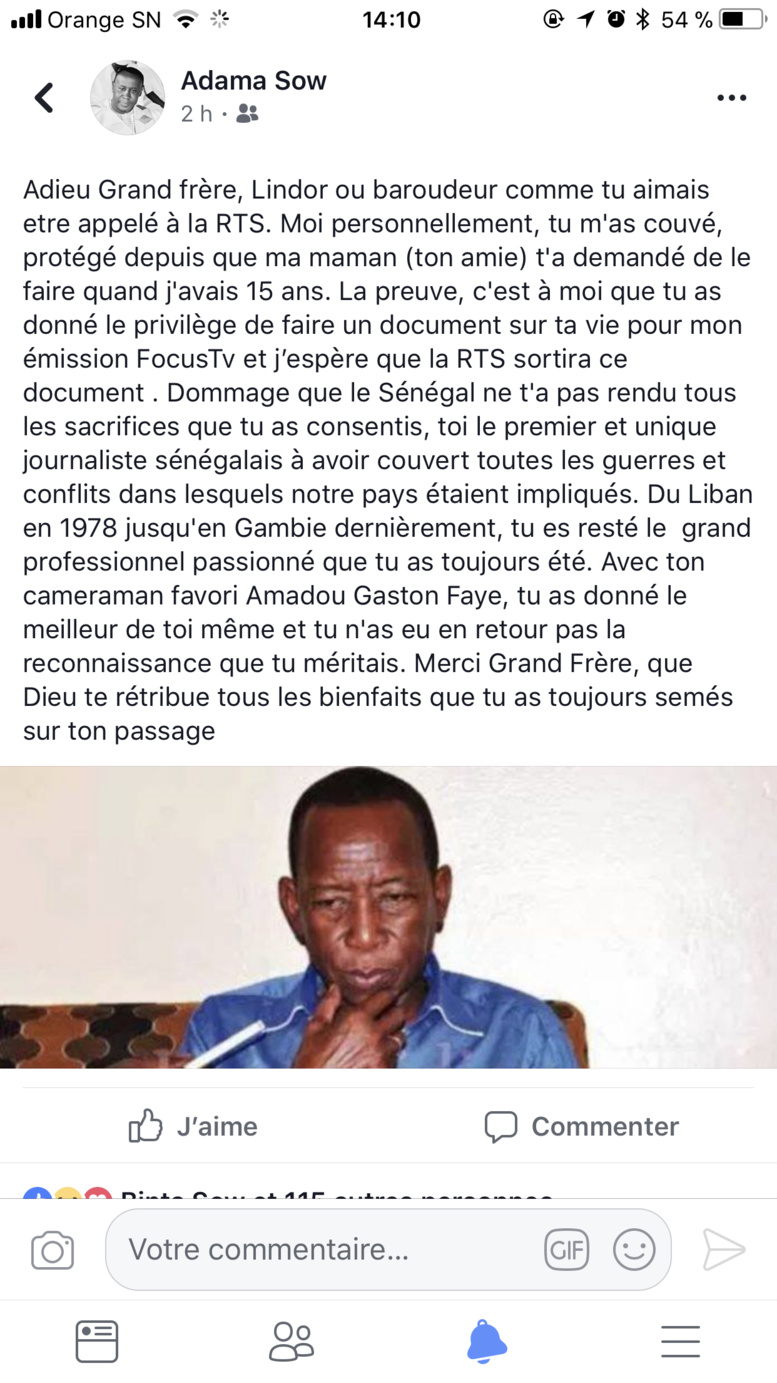 Décès de Amadou Mbaye Loum: Témoignages vibrants et poignants des journalistes