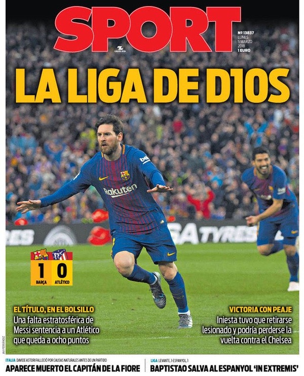 Les Unes des journaux sportifs en Espagne du 5 mars 2018