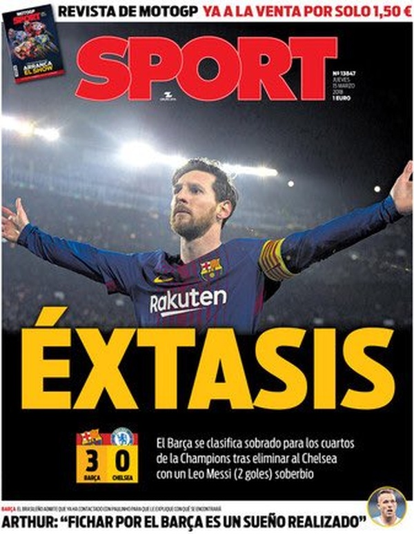 Les Unes des journaux sportifs en Espagne du 15 mars 2018