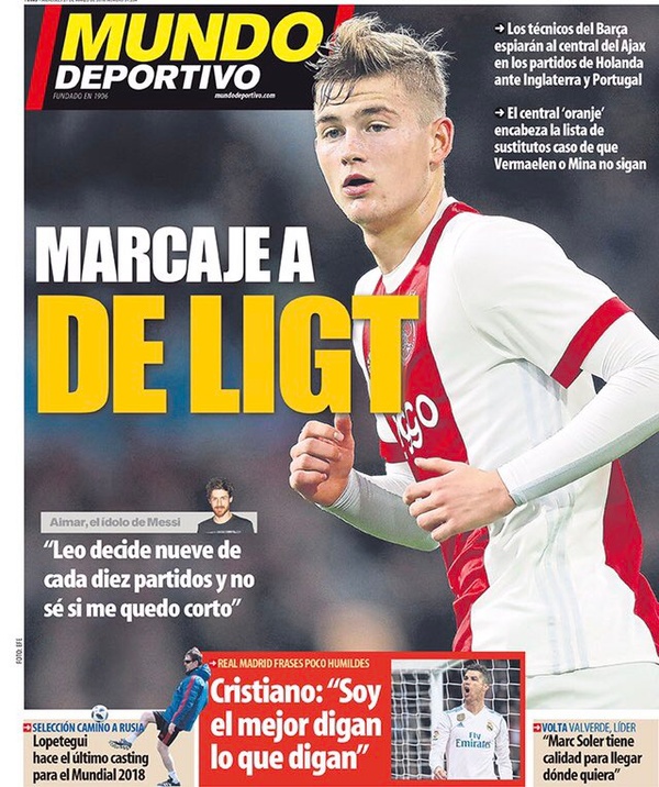Les Unes des journaux sportifs en Espagne du 21 mars 2018