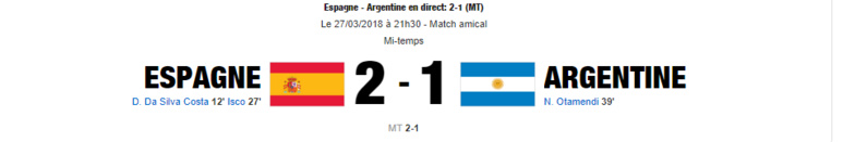 Revivez le match Espagne - Argentine en direct: Revivez le match Espagne - Argentine en direct: