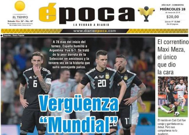 Argentine : la presse découpe l'Albiceleste !