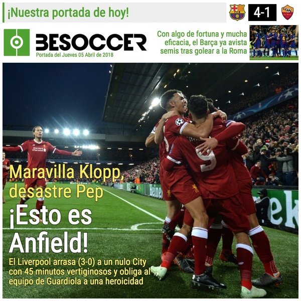 Les Unes des journaux sportifs en Espagne du 5 avril 2018