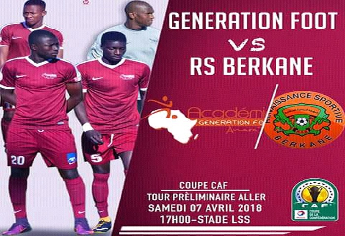 Coupe CAF :  Génération-Foot doit battre RS Berkane à domicile pour maximiser ses chances de qualif'