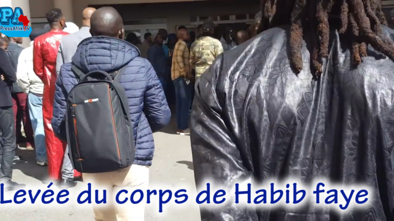 Images et Vidéo de la levée du corps de Habib Faye en France Images et Vidéo de la levée du corps de Habib Faye en France