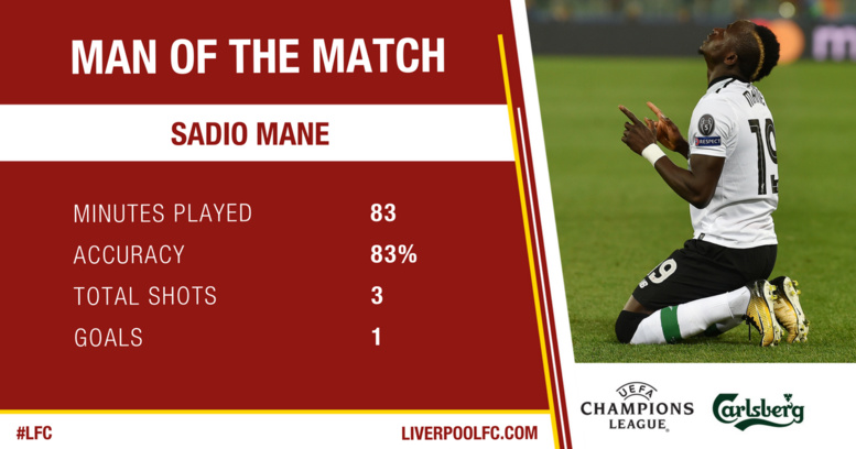 Roma (4-2) Liverpool: Sadio Mané élu homme du match