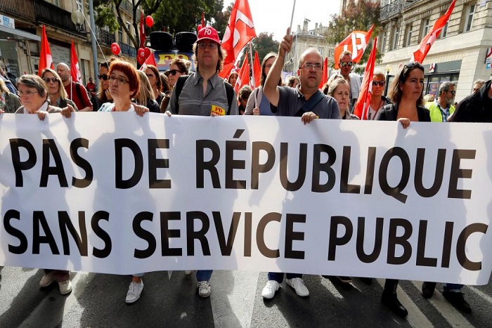 France: la fonction publique une nouvelle fois dans la rue