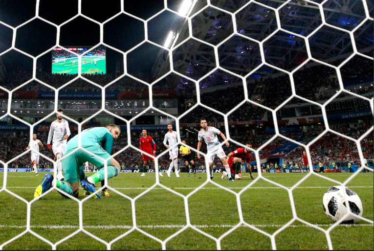  #CM2018 -#PORESP:  Le Portugal mène 2-1 face à l'Espagne grâce à un doublé de Ronaldo  ( Vidéo)