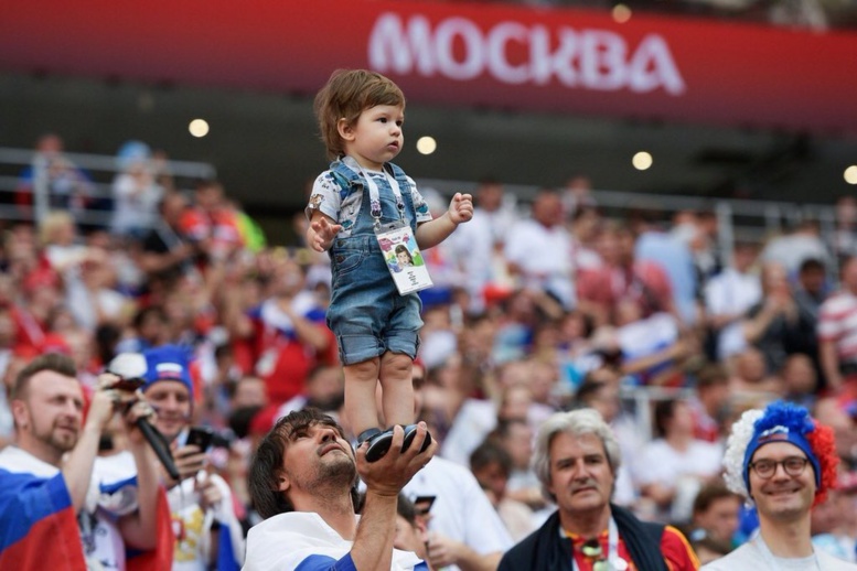 Image prise lors du match Russie-Espagne de ce dimanche 1er juillet