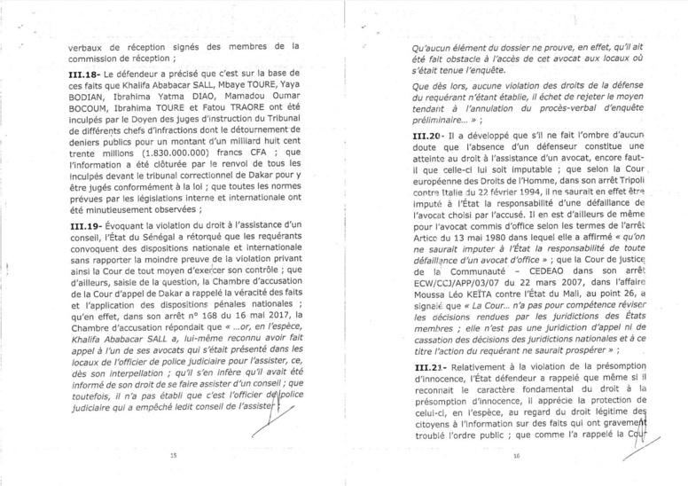 Découvrez l'intégralité de l'arrêt de la Cour de justice de la CEDEAO 