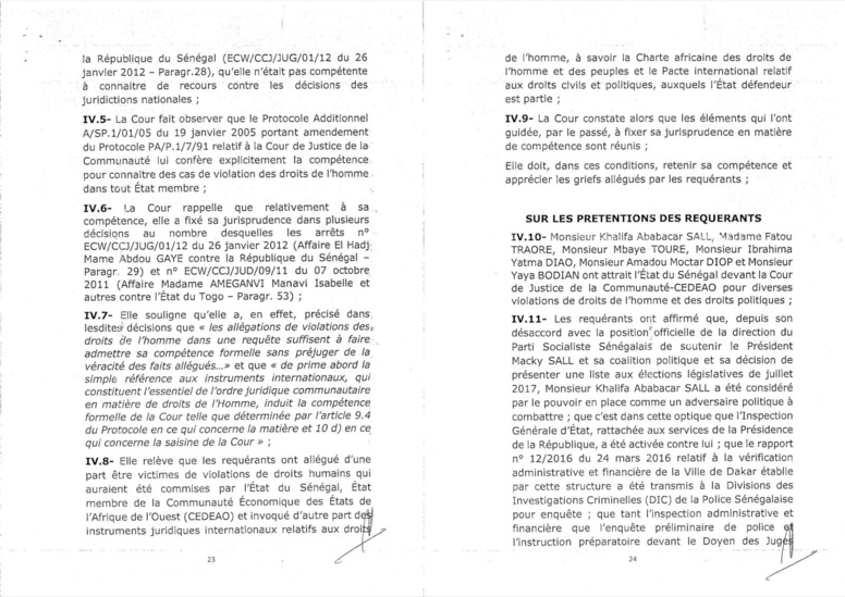 Découvrez l'intégralité de l'arrêt de la Cour de justice de la CEDEAO Découvrez l'intégralité de l'arrêt de la Cour de justice de la CEDEAO