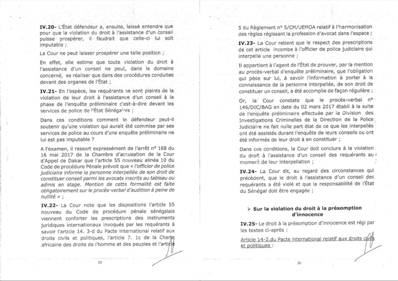 Découvrez l'intégralité de l'arrêt de la Cour de justice de la CEDEAO Découvrez l'intégralité de l'arrêt de la Cour de justice de la CEDEAO