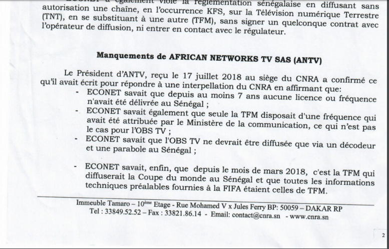 Différend sur les droits de diffusion : la Rts triomphe sur "tapis vert" devant le Cnra Différend sur les droits de diffusion : la Rts triomphe sur "tapis vert" devant le Cnra